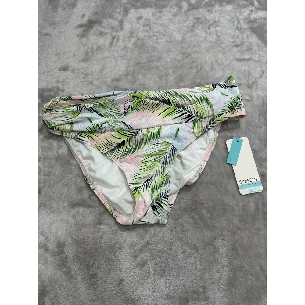Sunsets California Bikini Swim Bottom Women's Size XL Island Mist New With Tags